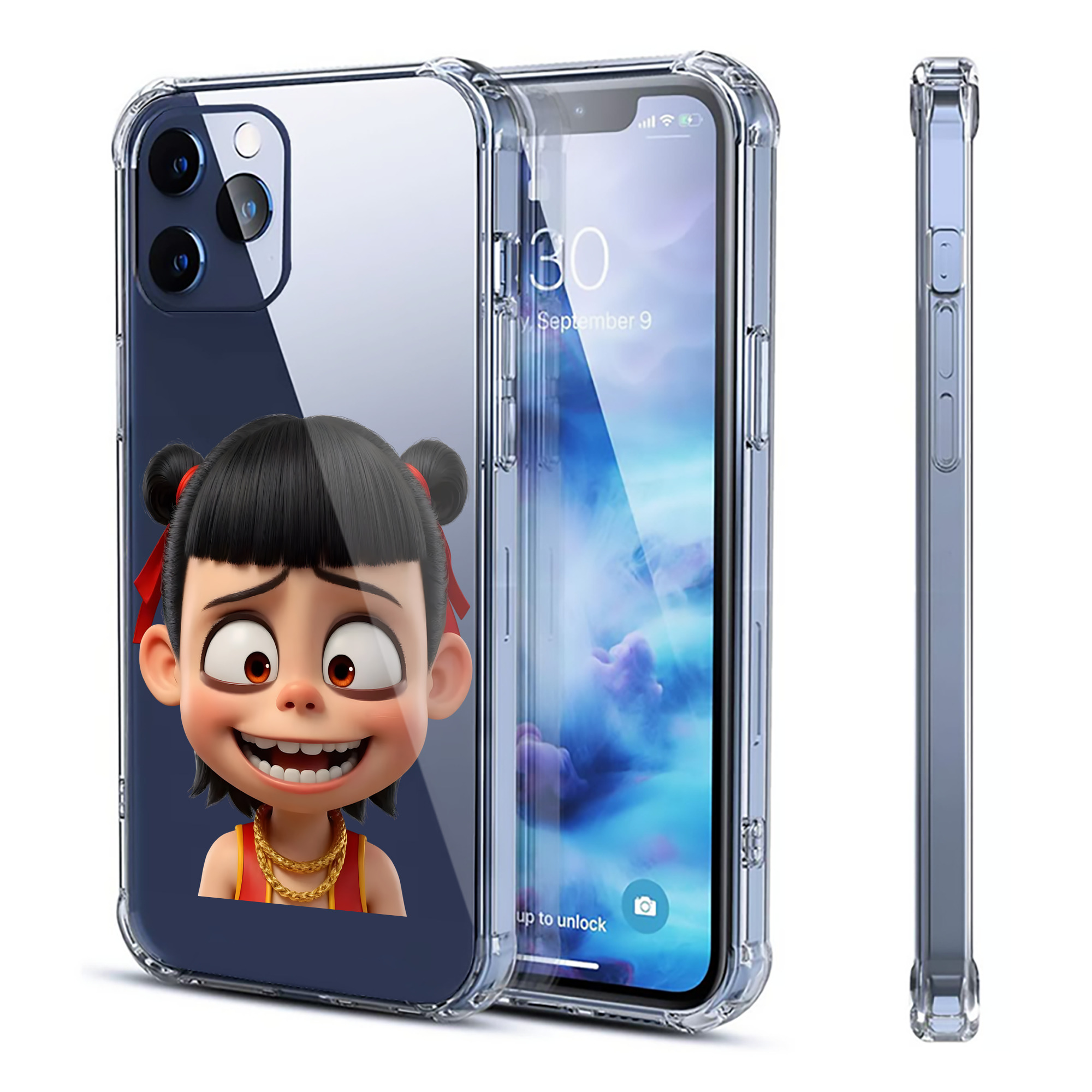 （画像用） Ne Zha 2 ナタ 魔童の大暴れ 【iPhone 12シリーズ対応】透明スマホケース（クリアソフトケース）
